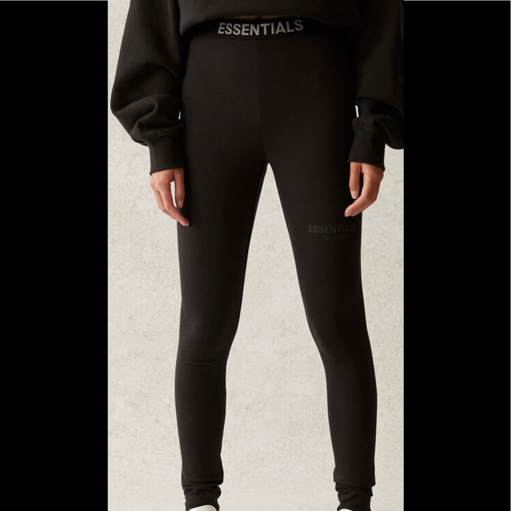 FOG-Fear Of God Essentials Black Athletic Leggings